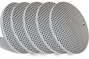 LogHog Set of 5 Thickened Silicone Pot Coaster Trivet Mats,Pot Holder/Hot Pads,Non Slip Durable Flexible Table Mats Round Honeycome Multipurpose Kitchen Heat Resistant Mat (Grey)