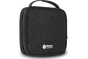 Simboom Rangement Pochette Etui pour 32 CD / DVD Stockage Boite Classeur Range 32 Disc CD DVD Sac Sacoche -Noir