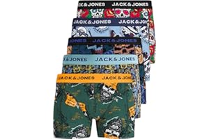 JACK & JONES Herren Unterhosen 5er Set Pack Männer Boxershorts Weiss schwarz blau grau Trunks 12204864