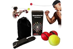 MA MARTIAL ARTS STYLE Bandeau de Boxe avec balles de réflexe – Équipement d'entraînement de Boxe pour équipement MMA, améliore la Vitesse de Frappe, la précision et la Coordination œil-Main