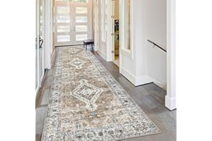 Homcomodar Tappeto Corridoio Lungo 80x300cm Beige Morbido Tappeti Runner Cucina Antiscivolo Lavabile Moderno Tappeto Passatoia per Cucina Lavanderie