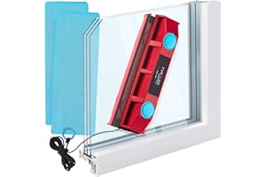 TYROLER BRIGHT TOOLS Tyroler The Glider D-2 Lave Vitre Magnétique | 8-18mm d'Épaisseur - Nettoyeur Vitre Magnétique pour Fenêtres | Lave Vitre Aimanté | Nettoyage Vitre Magnétique | Nettoyeur Vitre Aimanté
