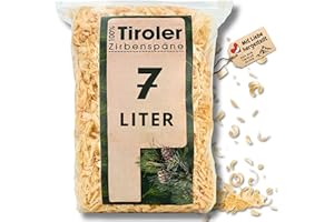 sagl.tirol Zirbenspäne Nachfüllpack für Zirbenkissen, Doppelt gesiebt, unbehandelte Zirbenholzspäne, Zirbenspäne für Kissen (7 Liter)