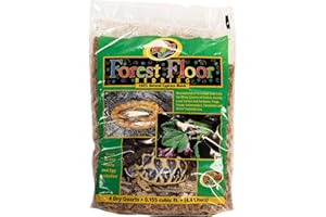 ZOO MED Zoomed Forest Floor - substrato naturale per terrari e rettilari, pacciame in legno di cipresso, adatto per serpenti, rane, tartarughe, insetti e rettili, 4,4 l