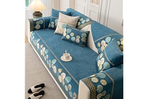 tianxinbaobei Boho Couch Cover,Non Slip Sofa Cover,Waterproof Washable Couch cover,Chenille Couch Cover Furniture Protector(Blue,90x210CM/36 x82/4-Seater)