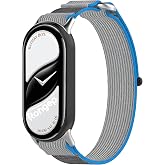 Rongep Xiaomi ile Uyumlu Mi Band 10/9/8 i&ccedil;in Hook Loop Kumaş Kordon Terletmeyen Nefes Alan Hafif Yapılı Cildi Tahriş Etmeyen 