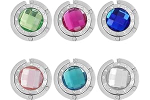 Kurtzy 6 Stk Tragbare Tischhaken für Handtaschen – Silberfarbener Faltbarer Metall Handtaschen Tischhalter – Handtaschen Halterung für Restaurants, Cafés – Geschenk für Frauen & Mädchen