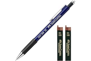 Faber-Castell 1345 99 - ołówek automatyczny GRIP, szerokość wkładu: 0,5 mm, kolor trzonka: (niebieski z 24 wymiennymi wkładami) (niebieski z 24 wymiennymi wkładami)