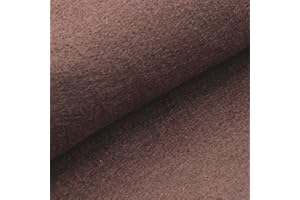 Merceria Pour Toi... Tessuto Pannolenci Ritaglio 50 x 60 cm Marrone Scuro Tinta Unita Hobby Cucito Creativo Pupazzi Fai da Te Pannello Stoffa Tessuto