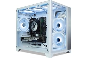 ionz Gaming PC - Desktop Computer, Ryzen 7 5700X, NVIDIA RTX 5060,16GB RAM 1TB NVMe SSD, Windows 11, 650W 80+ PSU, WiFi (Dynamic Compact, White)