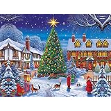 Kit Complet Peinture Diamant 5D Noël - Chien De Noël Décoratif 35x35 Cm - Loisir Créatif Anti-Stress
