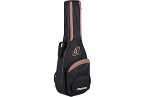 Ortega Guitars Pro Series Bag - 1/2 Klassische Gitarren Tasche - Höhe 88,27 cm - Breite 32,7 cm - Breiter Halsgurt - Schultergurte - Nylon, Schwarz (ONB12)