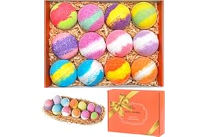 TTRWIN Bath Bombs, 12 Organic & Natural Handcrafted Bubble Bath Gift Set