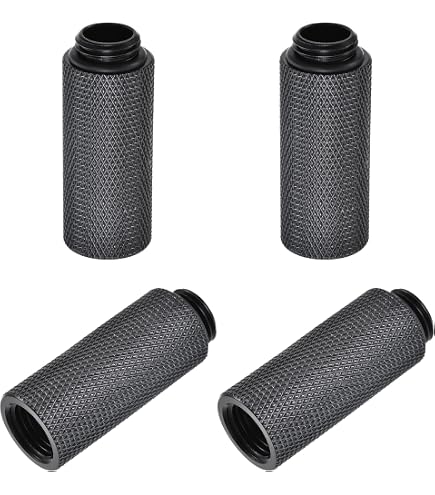 thumbnail image 2 of SDTC Tech 90-Degree Rotary Elbow Fitting For PC Water Cooling - G1/4 Male To Female, Nickel-Plated Brass, Black 2 of 14