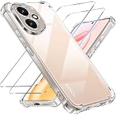 Tentoki Case for Honor 400 5G, 2 Pieces Tempered Glass | Protective Case with Integrated Corner Air Cushion, Anti-Shock, Anti