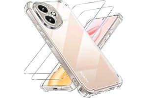 Tentoki 3 en 1 Coque et Verre Trempé pour Honor 400 5G, [Coussin d'air Intégré] Anti-Jaunissement Souple TPU Bumper Coque Protection pour honor400 5g,Transparente