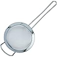 Grunwerg ST-3003 Fine Mesh Strainer with Polished Rim And Handle, Silver, 3-Inch, 8cm Diameter