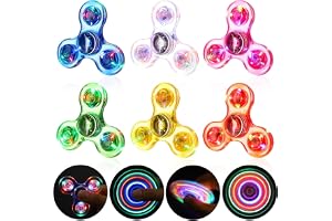 Gigilli Fidget spinner set med 6, alla hjärtans dag festfavoriter LED fidget spinner leksaker för barn, stressavlastning sens