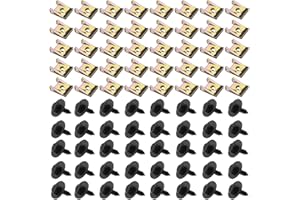 DOG'S BOOTY 80 Pcs U-Clips et Vis Kit Universal Metal Écrous et Boulons pour Auto Clips de Fixation Voiture Kit de Clip à Vis et Écrou Écrous Fixation pour Garde-boue Type U Protection Anti éclaboussures Voiture