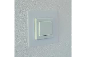 EDS-WERBEMEDIEN Tapetenschutz Dekorrahmen Wandschutz Tapetenschoner Lichtschalter Acryl Schalter (1-fach Rahmen, weiß)