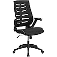 Flash Furniture Kale High Back Designer Black Mesh Executive Swivel Ergonomic Office Chair with Height Adjustable Flip-Up Arms