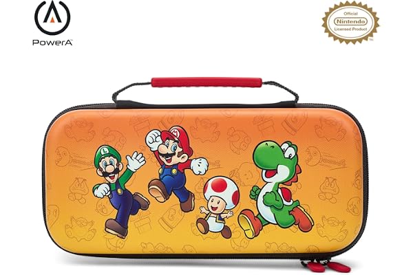PowerA Étui de Protection pour Nintendo Switch, Switch - Modèle OLED et Nintendo Switch Lite - Mario and Friends, Housse de Protection, Étui de Console, Accessoires, Rangement, Licence Officielle