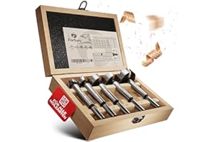 Fortura® Forstner Drill Bit Set Diameter 15-35 mm / Wood Drill Bit Set / Hole Drill Bit Wood / Milling Drill Bit Wood / Forster Drill Set / Pot Drill Bit