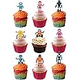 20 Stand Up Cute Robot Themed Edible Wafer paper Cake Toppers Decorations