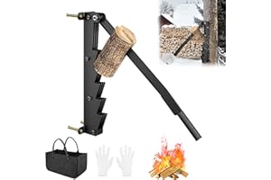 YRHome Fendeur de bois manuel - Fendeur de bois de chauffage - Montage mural - Fendeur de bois manuel - Fendeur de bois - Fendeur de bois - Fendeur pour bois tendre - Avec gants antidérapants et sac