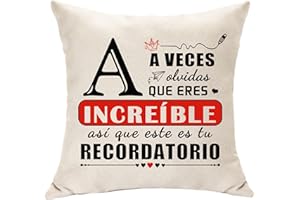 Hasodeo Regalos de Decoración Inspiradores, A - Z Letras de Funda de Cojín Regalos Originales para Mujer Hombre Niñas Niños Familia Amigos Oficina Hogar Funda de Almohada 45x45 (A)