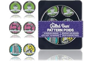 The Quilted Bear Poids De Couture - Ensemble De Poids Pour Tissu Et Couture Résistants Aux Rayures Pour Papier Patron Couture Avec Étui De Rangement (Joey Kaufman Heiberg - Dolly Mamas Sewing)