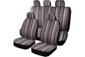 SOBONITO Auto-Sitzbezüge Set Universal,Bohème-Stil,Auto-Sitzschoner,Auto-Schonbezüge,Schweres Deckentuch Stoff (Bohe-A)