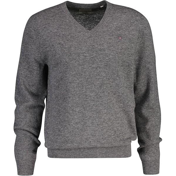 GANT Herren Superfine Lambswool V-Ausschnitt Pullover - 100% Wolle Klassiker