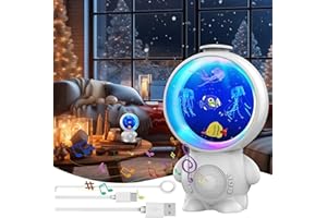 ‎BESTYIJO Quallen Lampe, LED Fantasy Quallen Lavalampe 8 Farben, Stimmungsvolles Licht, Jellyfish Lamp, Einstellbare Durchflussmenge, Weißes Rauschen, Mit USB-Kabelog, Geschenke für Kinder Erwachsene (Weiß)