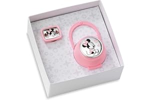 VALENTI & CO. Disney - Chupete para chupete con caja de plata - Ideal como regalo para nacimientos o bautizos (rosa)