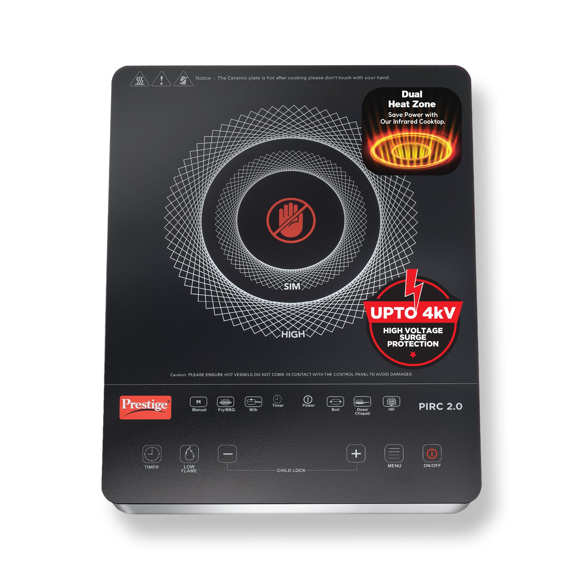Prestige PIRC 2.0 Infrared Cooktop Review: Dual Heat Zones & Radiant Heating Technology