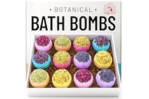 BETTY ROSE'S BOTANICALS Bath Bomb Set - 12 Botanical Scent Bath Bombs with Essential Oils, Bath Gift Sets for Women - Moisturizing Bath Bombs, Natural Bath Set for Women, 3X Fizz, Hydrating Bath Bombs for Women Gifts