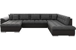 ‎MIRJAN24 Mirjan24 Eckcouch Ecksofa Niko Bis, Design Sofa Couch mit Schlaffunktion und Bettkasten U-Sofa Farbauswahl Wohnlandschaft vom Hersteller (Ecksofa Links, Soft 020 + Majorka 03)