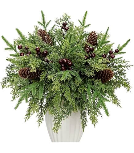 Lot De 5 Branches De Pin Lumineuses Artificielles - Décoration De