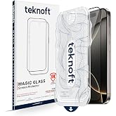 طقم تركيب سهل لهاتف Teknoft iPhone 16 Pro Extra Reinforced Full K، خالٍ تمامًا من الغبار أسفل الزجاج عند التركيب