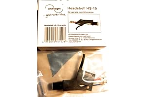 Analogis Headshell Hs-19 Dritto Braccio (49mm/3g) 7-punkt, Alta Qualità Cablaggio con Contatti Attacchi