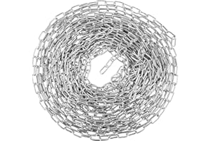 VIDETOL Chaine Acier, 15 m x 3 mm Chainette Metal, Starke de Chaîne, Chaine Chien pour Plantes Suspendues und Corde à Linge