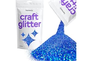Hemway Blue Sapphire olografico Craft glitter 100g 3,5 once Ultra Fine/Fine Extra 1/128" .008" 0.2MM per Arte e Mestieri Bicchieri di carta di vetro Decorazioni fai da te progetti