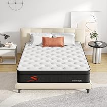 Matelas Sweetnight 150x200 25cm - Mousse Mémoire Forme Gel + Ressorts - Housse Démontable - Whisper