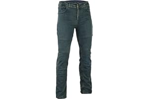 Bikers Gear Australia New Ladies Stretch Kevlar Foderato di Protezione Jeans Moto con Armatura Rimovibile CE 1621-1, Denim Vintage, Taglia
