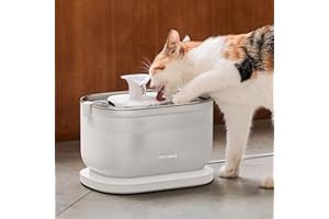 PETLIBRO 2.5L Cat Water Fountain for Drinking, Stainless Steel Tray, 1-Week Pet Fountain Mains-Powered, Easy Cleaning, Dockstream Classic Quiet Pet Water Dispenser