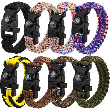 2 Kit Sopravvivenza Con Torcia AAA Nera - Pronto Soccorso Per Campeggio, Pesca E Caccia - SE