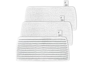 KEEPOW 3er für Vileda Steam PLUS XXL Dampfreiniger Ersatzbezüge, Waschbar für Vileda Dampfreiniger XXL Ersatzbezüge, Mikrofaser Ersatzbezüge with PowerPad für Vileda Steam XXL Dampfreiniger