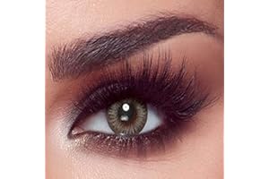 FAMELENSES BELLA 1-DAY farbige Kontaktlinsen PLATINUM GRAY (Dioptrien -0.00)– 10x stark deckende Tageslinsen, Natürliche Farblinsen in Grau-Grün, perfekt für dunkle Augen, ohne Stärke