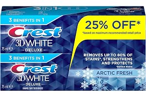 Crest 3D White Arctic Fresh Whitening Toothpaste, 2 x 75ml
